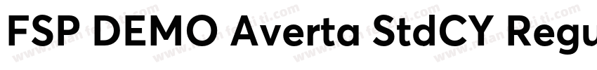 FSP DEMO Averta StdCY Regular字体转换